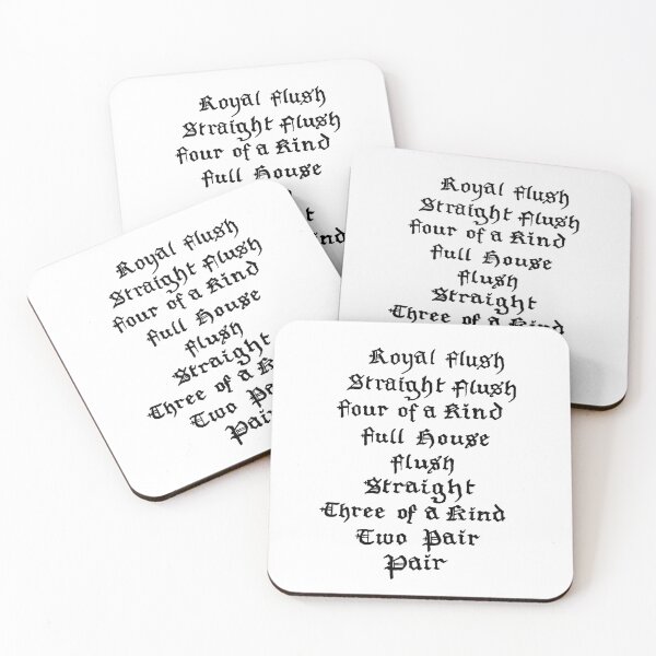 Item preview, Poker Hands Ranking: Calligraphy designed and sold by R. R. Branstrom.