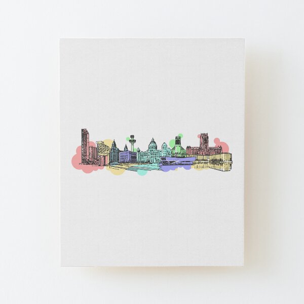 Liverpool Waterfront Wood Mounted Print