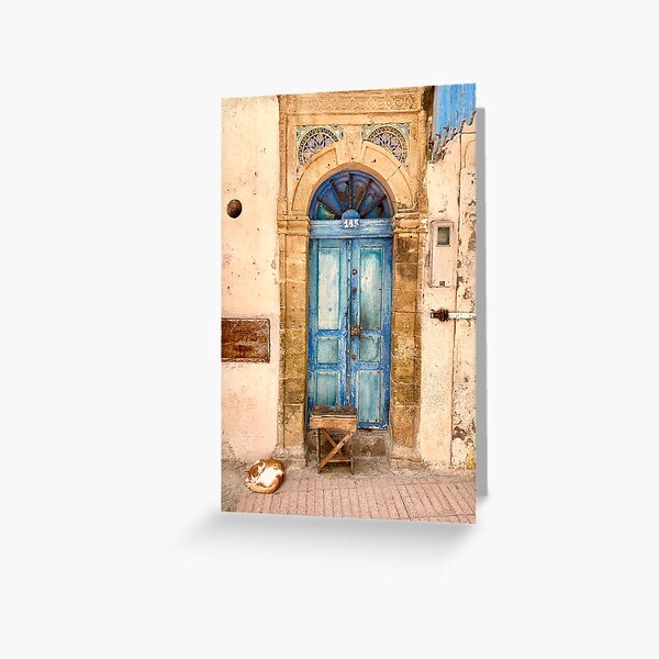Blue door in Essaouira, Morocco Greeting Card