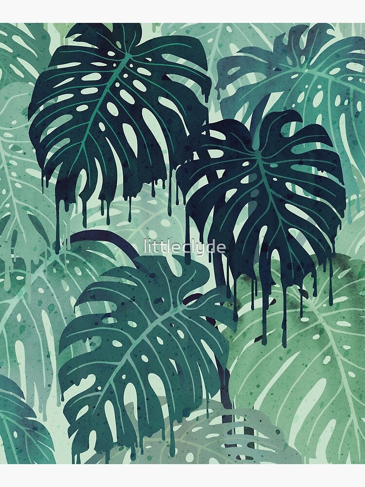 Monstera Melt (in Green) by littleclyde