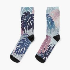 Monstera Melt Socks