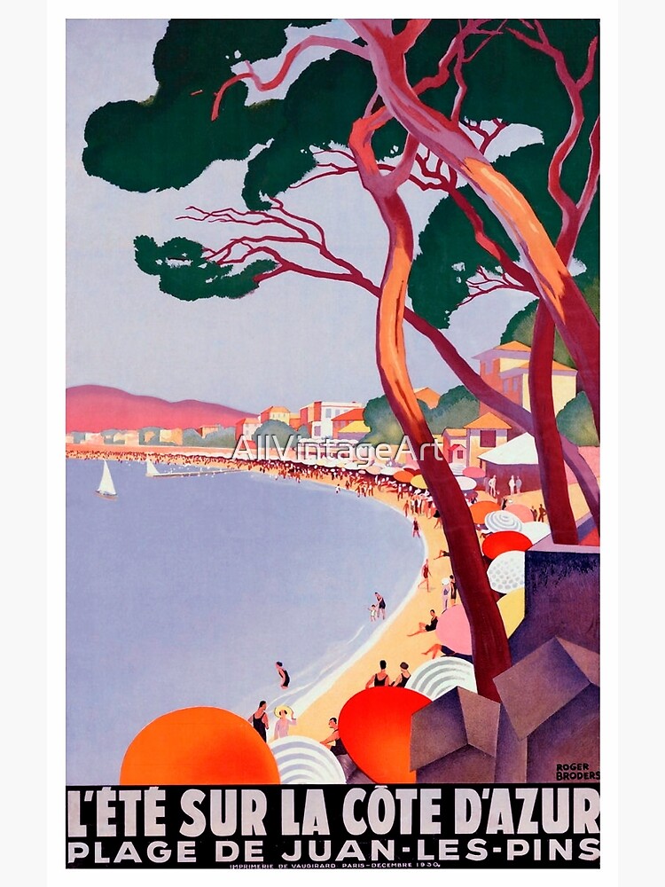 Nice France 1930 Retro Vintage Travel Poster Art Deco -  Norway