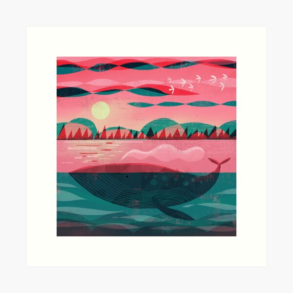 Early Morning Whale Art Print