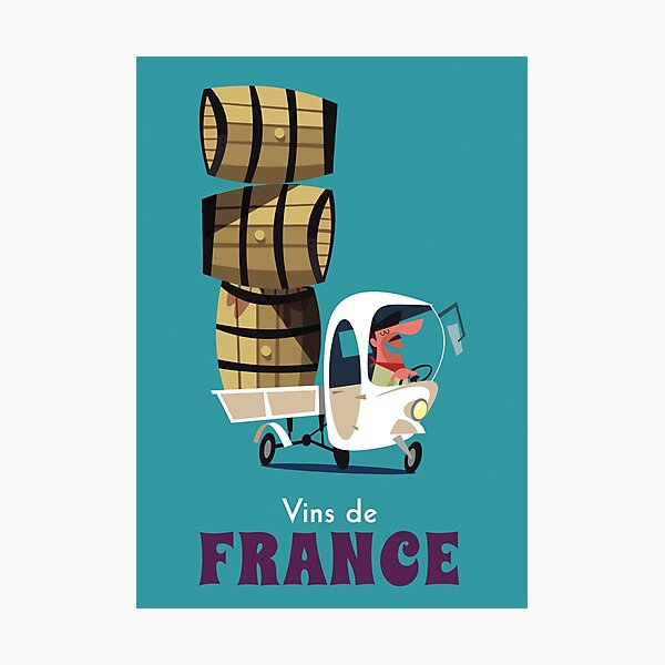Item preview, Vins de France poster designed and sold by GAGodel.