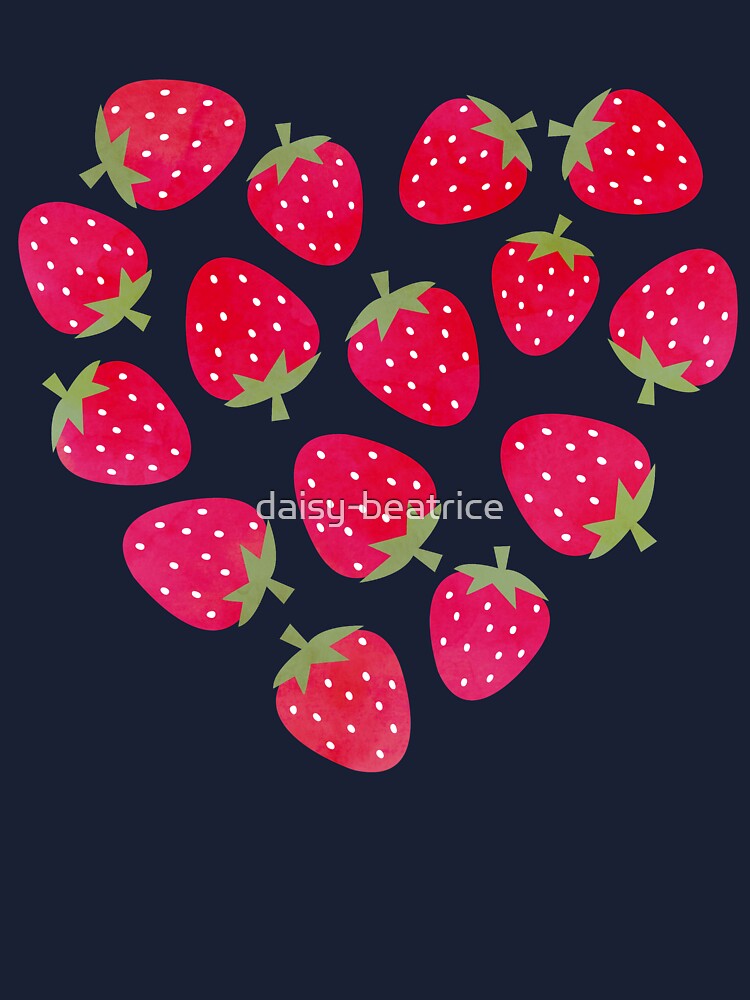 Thumbnail 2 of 2, Kids T-Shirt, Strawberries and Chocolate designed and sold by daisy-beatrice.