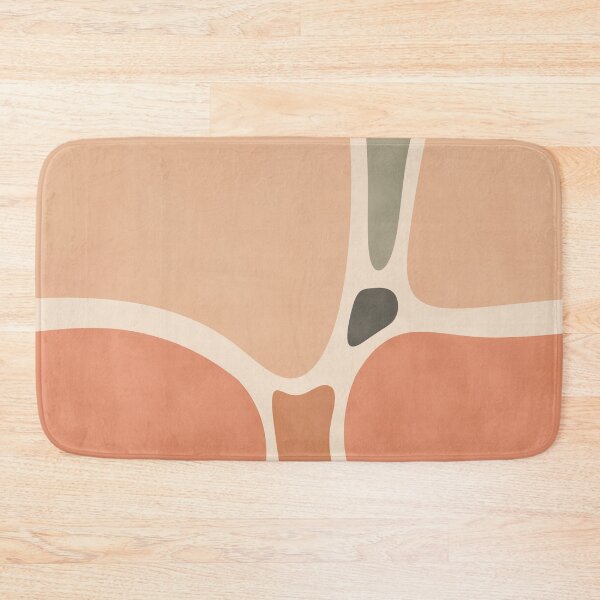Terracotta Shapes Bath Mat