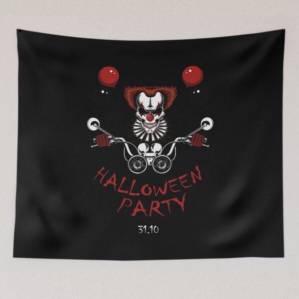 Item preview, Happy Halloween party clown designed and sold by wolfgangrainer.