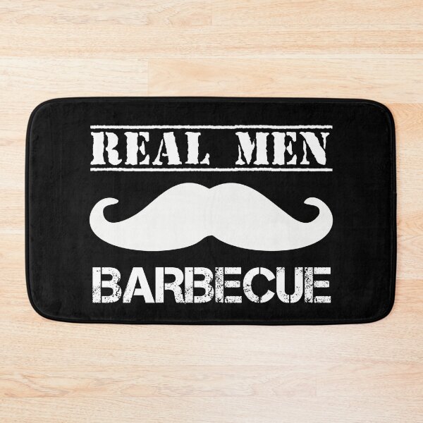 Item preview, Funny Real Men Barbecue Gift Manly Mustache BBQ designed and sold by Creekman Designs.