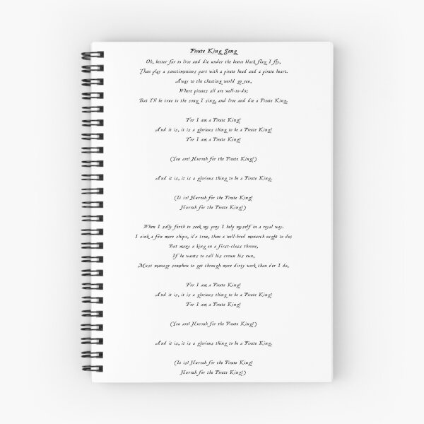 Item preview, The Pirate King Song - Pirates of Penzance - Gilbert & Sullivan designed and sold by lyricalshirts.