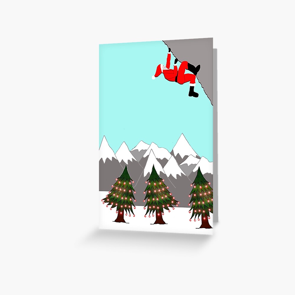 Santa bouldering Greeting Card