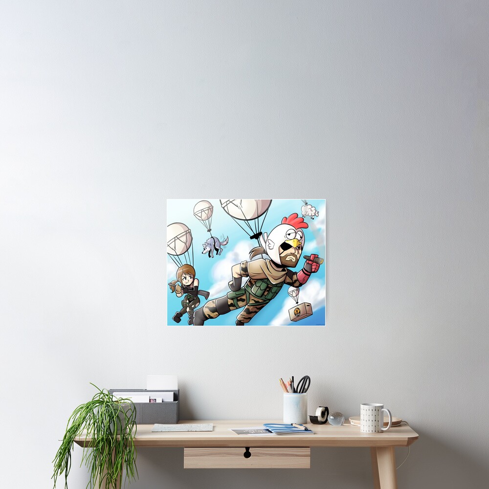 "Metal Gear Solid V Chicken Hat Ver." Poster by anaugi Redbubble