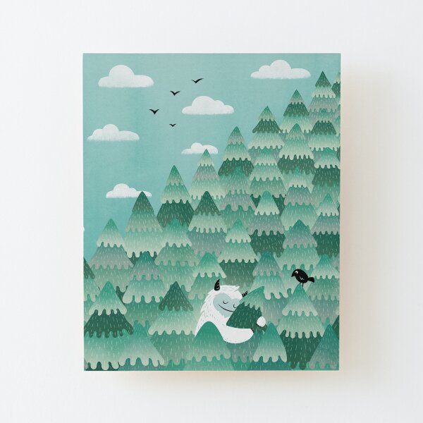 Tree Hugger (Spring & Summer version) Wood Mounted Print