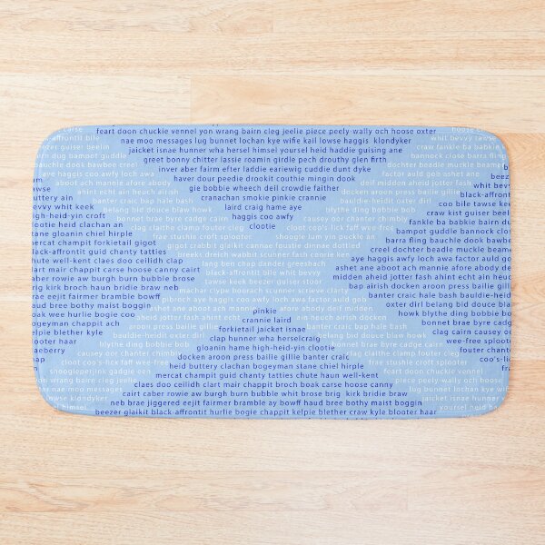 Scottish Words in a Saltire Bath Mat