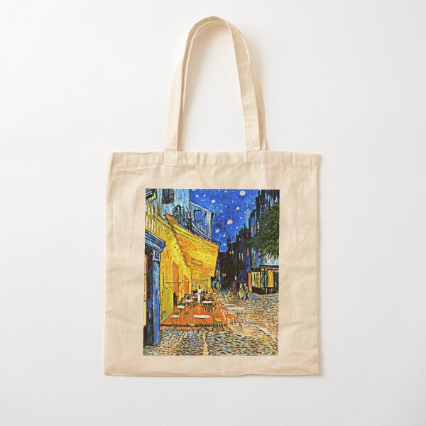 Van Gogh - Cafe Terrace, Place du Forum, Arles Bolsa de algodón