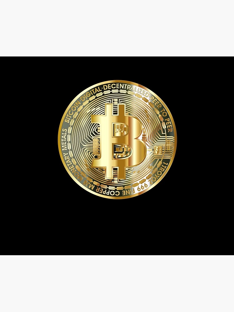 Golden Bitcoin Coin T-Shirt Bitcoin Investor Logo Crypto Fan by TheCreekMan