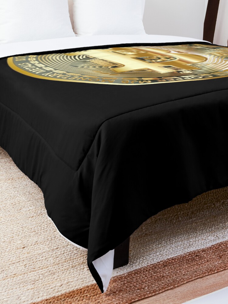 Alternate view of Golden Bitcoin Coin T-Shirt Bitcoin Investor Logo Crypto Fan Comforter
