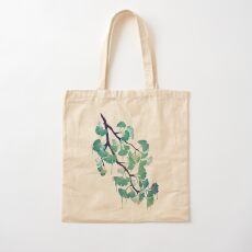 O Ginkgo (in Green) Cotton Tote Bag