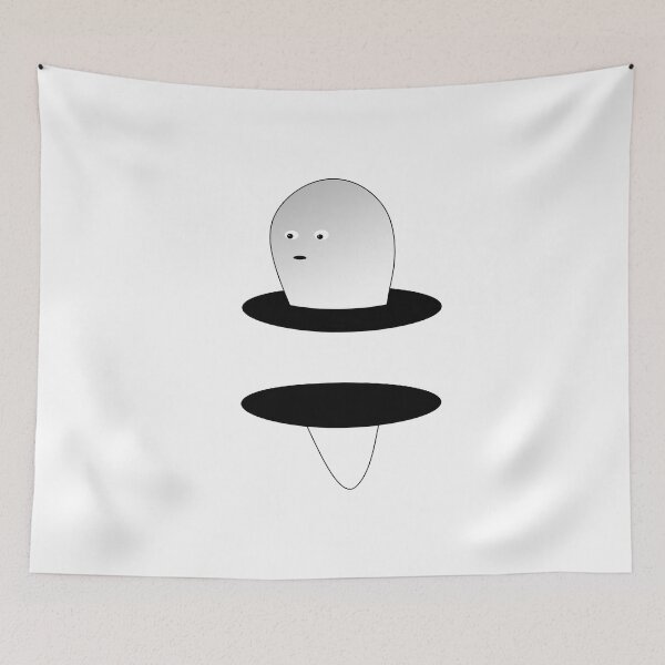 Item preview, Cute ghost alien creature travelling through portals designed and sold by plumpjose.