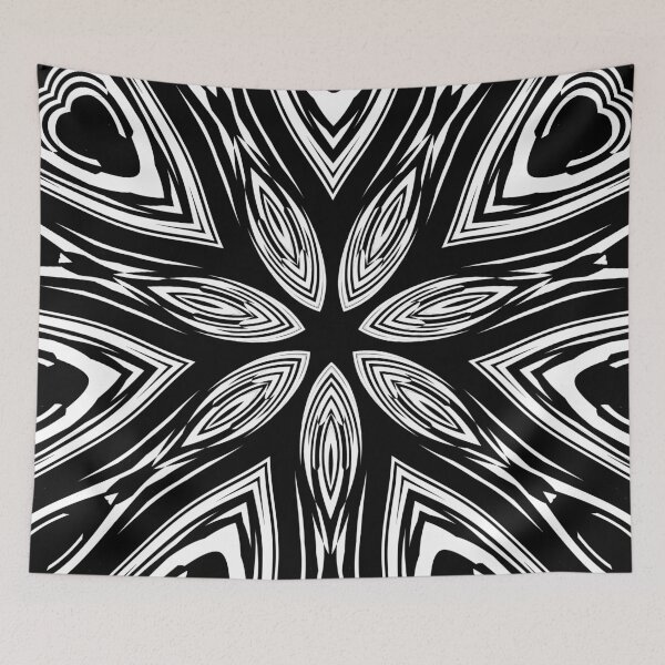 Item preview, Colorless Cherry Blossom - Abstract Kaleidoscope Artwork designed and sold by Dator-Abstracts.