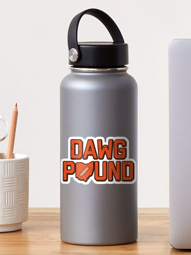 Cleveland Browns Beer Dog Shirt - Dawg Pound - Sticker