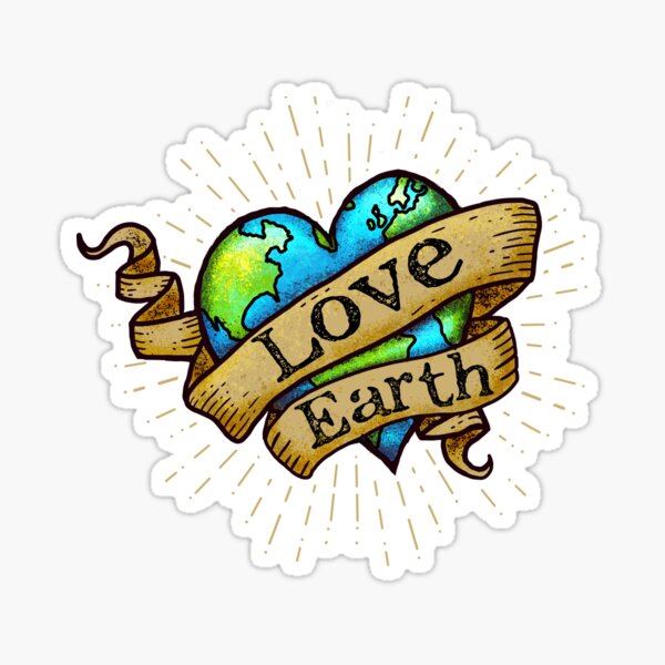 Item preview, Love Earth - Hipster, Tattoo Earth Heart designed and sold by jitterfly.