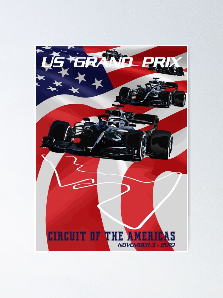 "2019 United States Grand Prix - CIRCUIT OF THE AMERICAS" Poster for