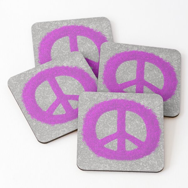 Item preview, Fuchsia Colored Peace Sign Painting designed and sold by OneArtsyMomma.
