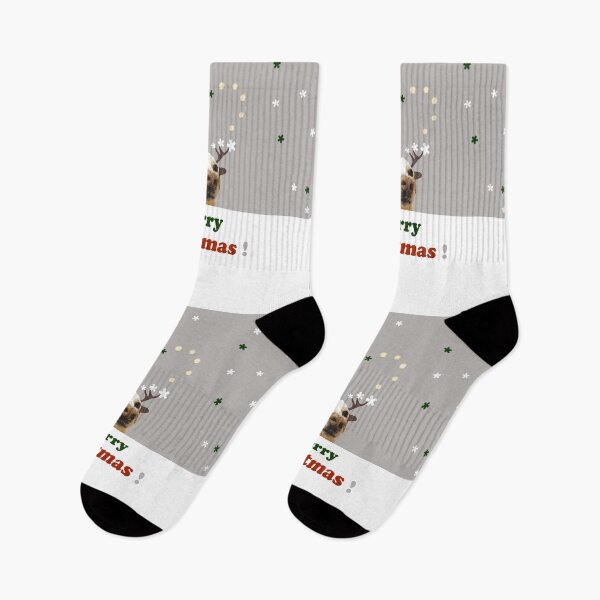 Item preview, Merry-Christmas, deer , dog , animals ,cute , green-red , greenred, decor, Merry , Xmas, Christmas RedBubble designed and sold by PrintedDreams.