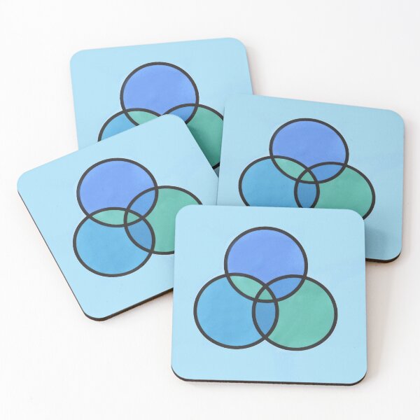 Item preview, shades of green and blue circles designed and sold by Kitten2525.