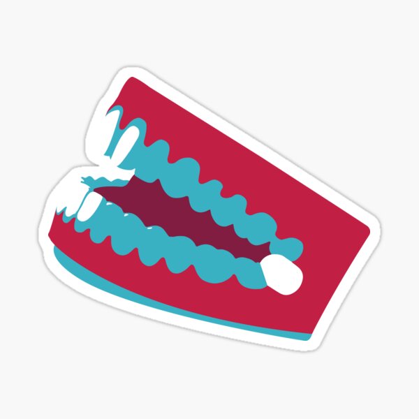 Chattering Teeth Sticker