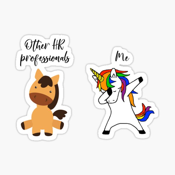Other HR Professionals Me Funny Dabbing Unicorn Sticker
