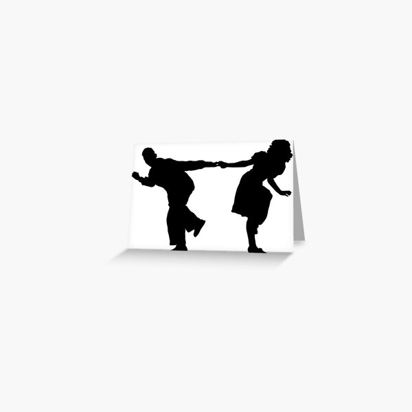Swing dancers2 Greeting Card
