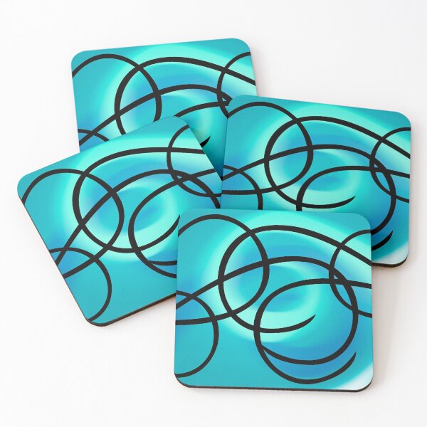 Item preview, light blu abstract waves backgrounds designed and sold by CREATINERY.