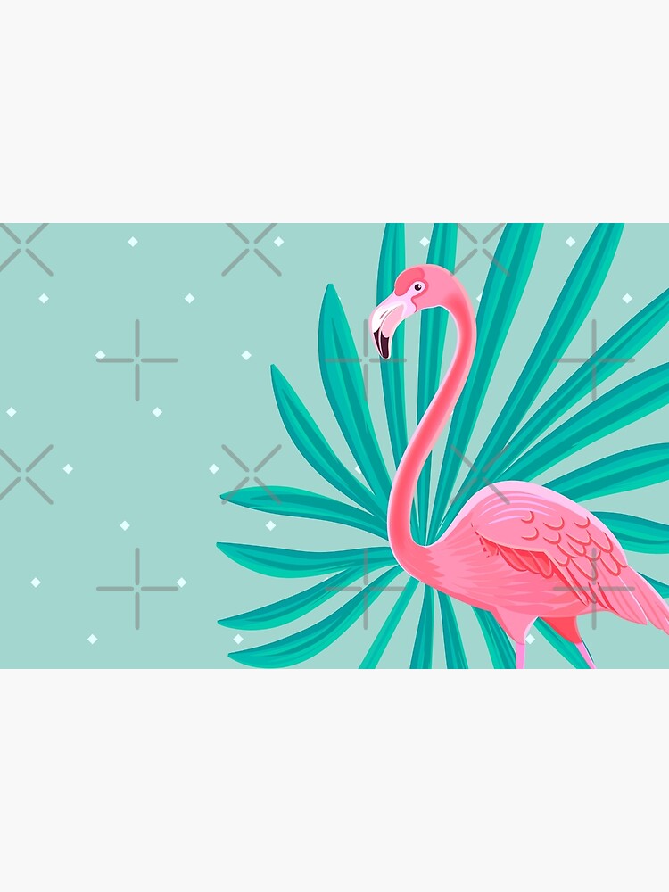 Discover Flamingo Color Pattern Bath Mat