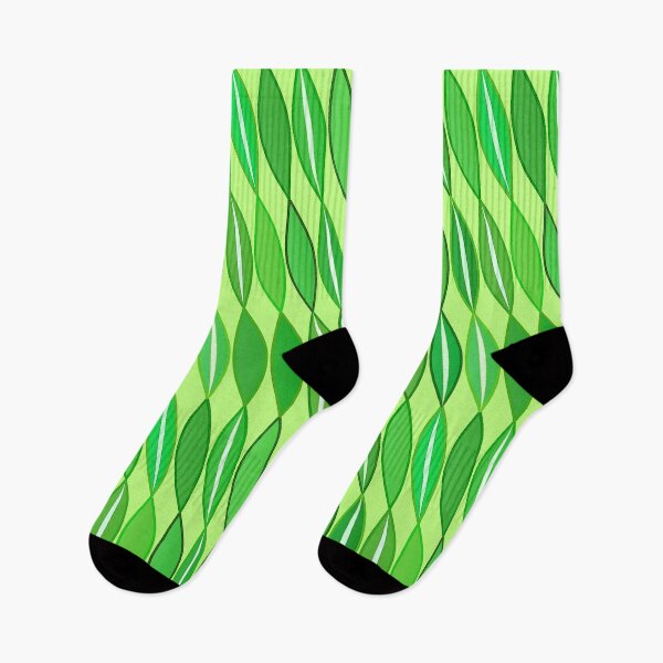 Item preview, Mid-Century Modern Leaves, Lime and Emerald Green designed and sold by Marymarice.