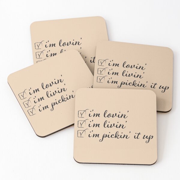 Item preview, i'm lovin', i'm livin', i'm pickin' it up (light, checkboxes) designed and sold by BoxOffice2938.