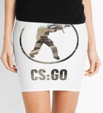 CSGO Counter Terroist Circle Design (With CSGO Text) Mini Skirt