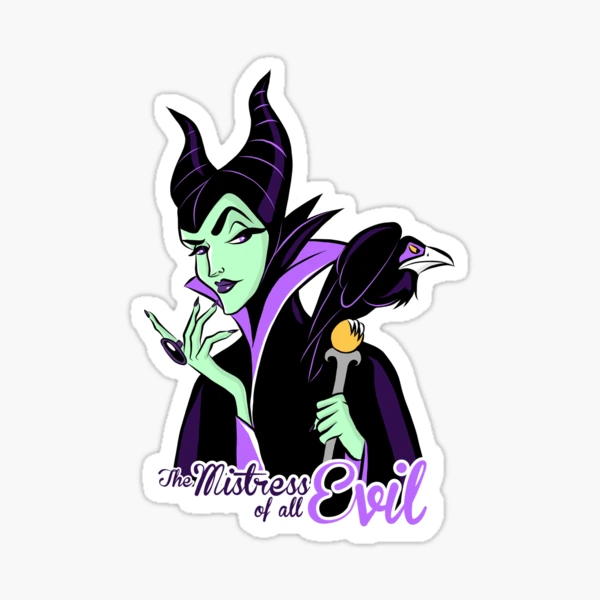 Maleficent Disney Villain Sticker mistress of All Evil Sleeping