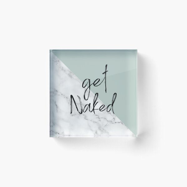 Item preview, Get Naked Bathroom Decor Signs - Marble Green designed and sold by meggydesigns.