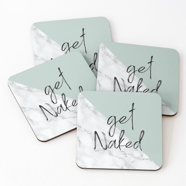 Item preview, Get Naked Bathroom Decor Signs - Marble Green designed and sold by meggydesigns.