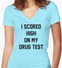 Funny Marijuana Women's Fitted V-Neck T-Shirt