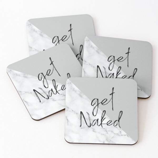Item preview, Get Naked Funny Bathroom Prints - Marble Gray designed and sold by meggydesigns.