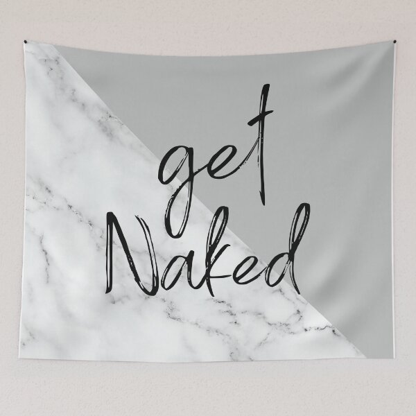Item preview, Get Naked Funny Bathroom Prints - Marble Gray designed and sold by meggydesigns.