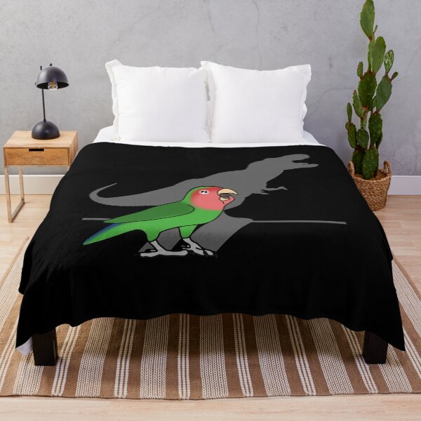 Item preview, T-Rex Shadow Rosy faced Green Lovebird designed and sold by FandomizedRose.