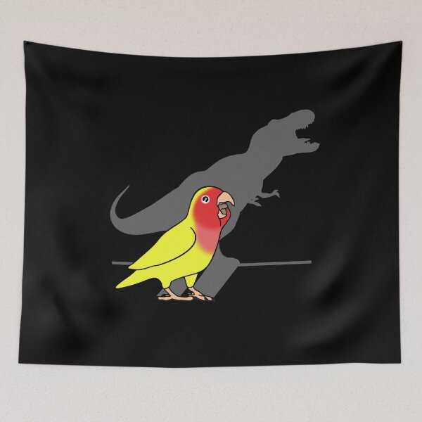 Item preview, T-Rex Shadow Rosy faced Yellow Lovebird designed and sold by FandomizedRose.