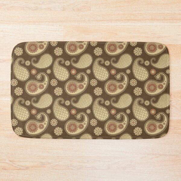 Item preview, Paisley pattern, Gold on Chocolate Brown designed and sold by Marymarice.