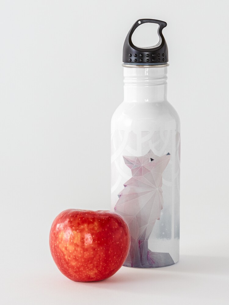Alternate view of Fox in the Snow Water Bottle