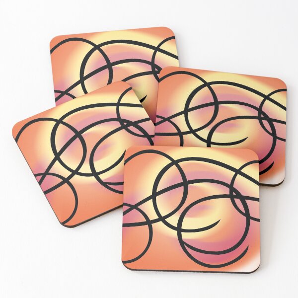 Item preview, light orange abstract waves backgrounds designed and sold by CREATINERY.