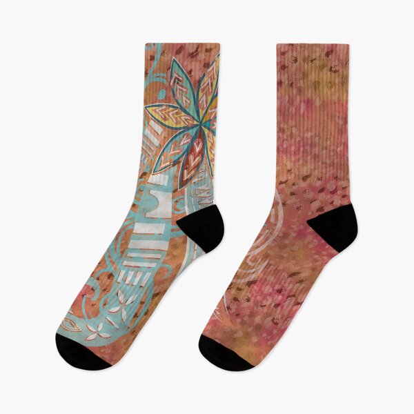 Item preview, Field Of Coral Sunset Floral Tribal Threads designed and sold by sunnthreads.