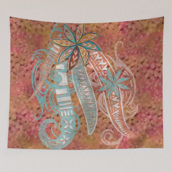 Item preview, Field Of Coral Sunset Floral Tribal Threads designed and sold by sunnthreads.